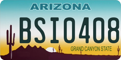 AZ license plate BSI0408