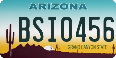 AZ license plate BSI0456