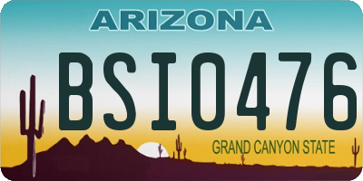 AZ license plate BSI0476