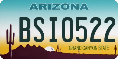 AZ license plate BSI0522