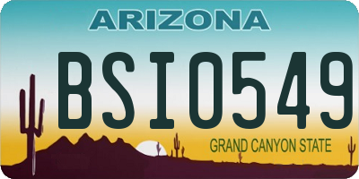 AZ license plate BSI0549