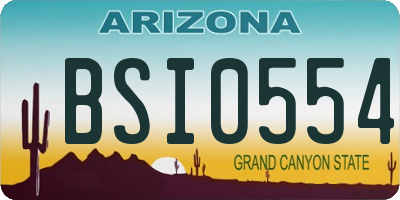 AZ license plate BSI0554