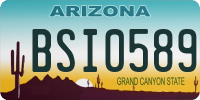 AZ license plate BSI0589