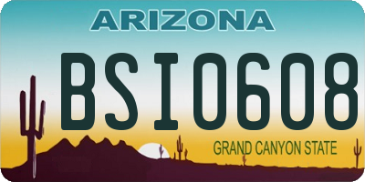 AZ license plate BSI0608