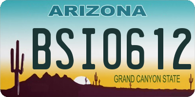 AZ license plate BSI0612