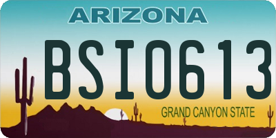 AZ license plate BSI0613