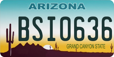 AZ license plate BSI0636