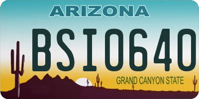 AZ license plate BSI0640