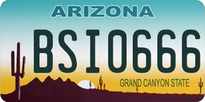 AZ license plate BSI0666