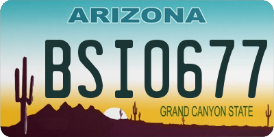 AZ license plate BSI0677