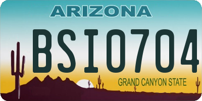 AZ license plate BSI0704