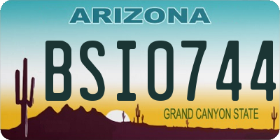 AZ license plate BSI0744