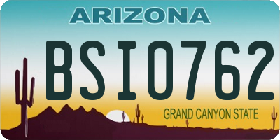 AZ license plate BSI0762