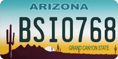 AZ license plate BSI0768
