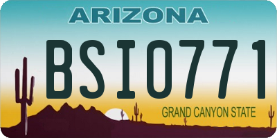 AZ license plate BSI0771