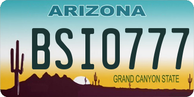 AZ license plate BSI0777
