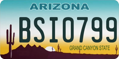 AZ license plate BSI0799