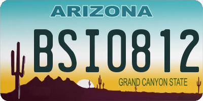 AZ license plate BSI0812