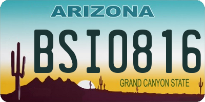 AZ license plate BSI0816