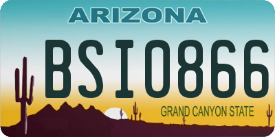 AZ license plate BSI0866
