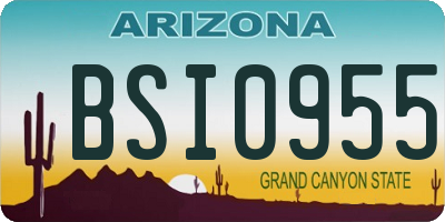 AZ license plate BSI0955