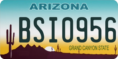 AZ license plate BSI0956