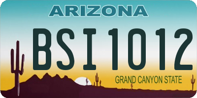 AZ license plate BSI1012