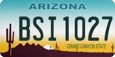 AZ license plate BSI1027