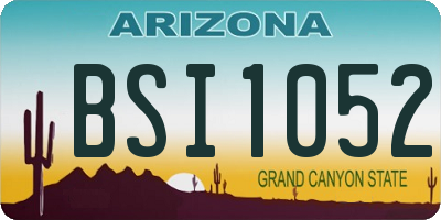AZ license plate BSI1052