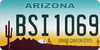 AZ license plate BSI1069