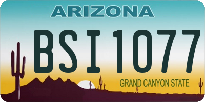 AZ license plate BSI1077