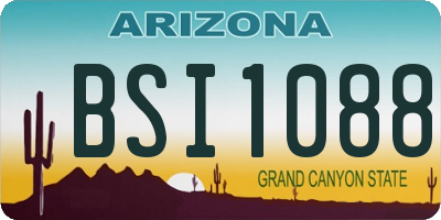 AZ license plate BSI1088