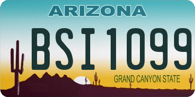 AZ license plate BSI1099