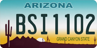 AZ license plate BSI1102