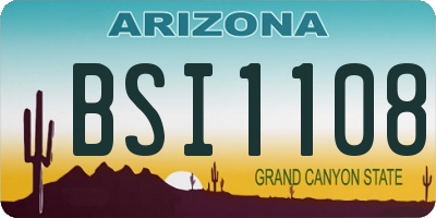 AZ license plate BSI1108