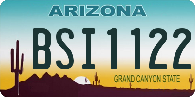 AZ license plate BSI1122