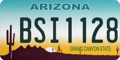 AZ license plate BSI1128