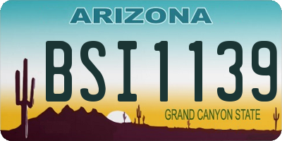 AZ license plate BSI1139