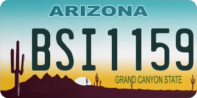 AZ license plate BSI1159