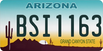 AZ license plate BSI1163