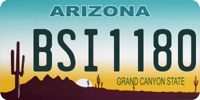 AZ license plate BSI1180