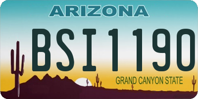 AZ license plate BSI1190