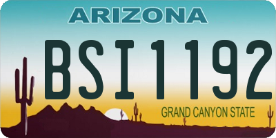 AZ license plate BSI1192