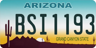 AZ license plate BSI1193