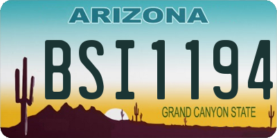 AZ license plate BSI1194