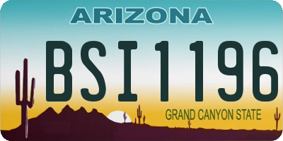 AZ license plate BSI1196