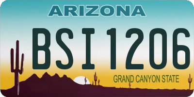 AZ license plate BSI1206