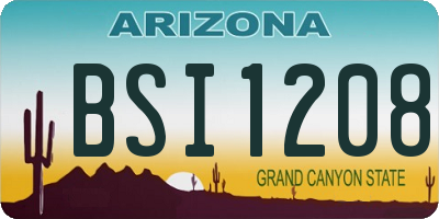 AZ license plate BSI1208