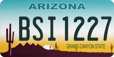 AZ license plate BSI1227