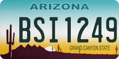 AZ license plate BSI1249